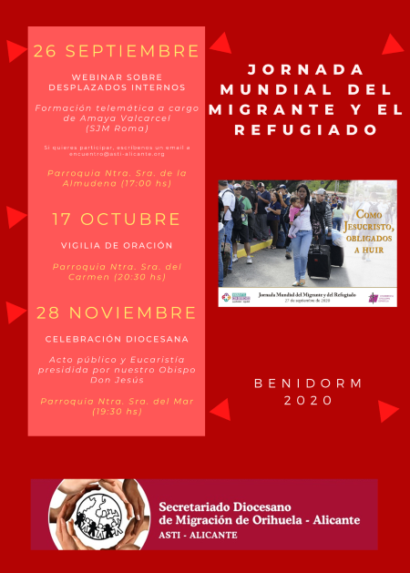 BENIDORM CENTRA LOS ACTOS EN LA DIÓCESIS POR LA JORNADA MUNDIAL DEL MIGRANTE Y EL REFUGIADO