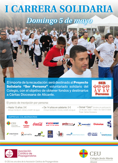 I CARRERA SOLIDARIA (5 DE MAYO) · SER PERSONA