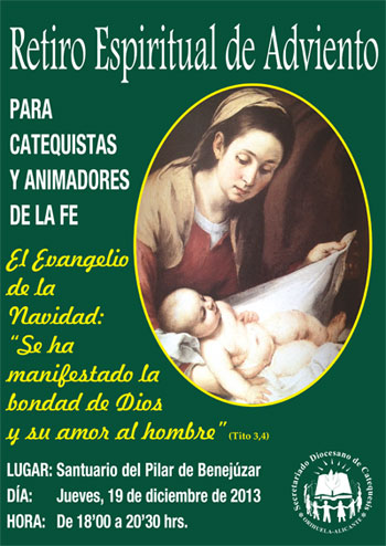 RETIRO DE ESPIRITUALIDAD PARA CATEQUISTAS (19 DE DICIEMBRE - BENEJUZAR)